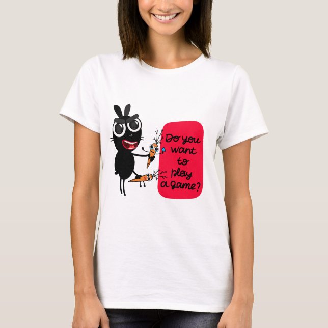 ¿Quieres jugar un juego? Camiseta confitada (Anverso)