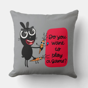 ¿Quieres jugar un juego? Cojín decorativo Bunny