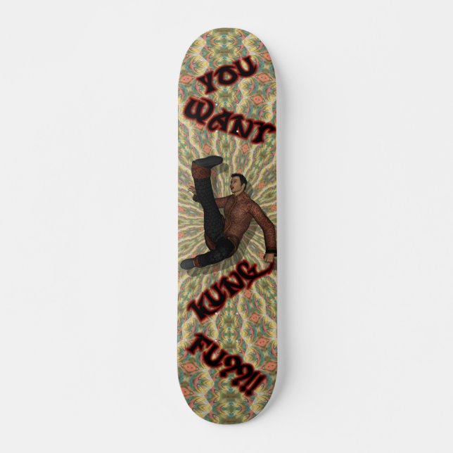 ¡¡¿Quieres Kung Fu?!! Tabla de Skate (Anverso )