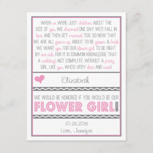 ¿Quieres ser mi dama de flores? Tarjeta de poema r