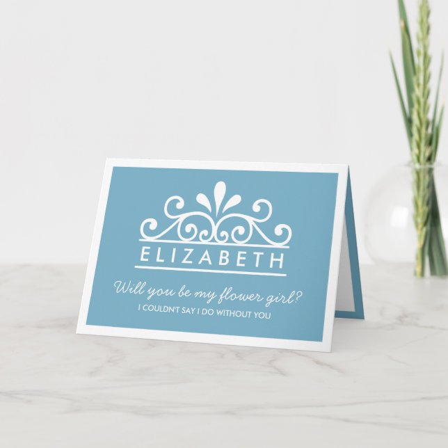 ¿Quieres ser mi dama de flores? Tarjeta de Tiara A (Anverso)