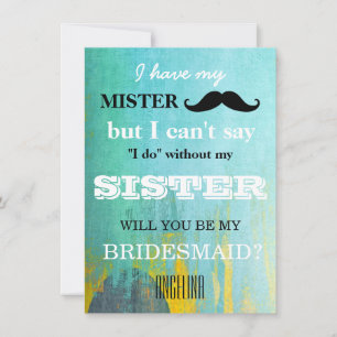 ¿Quieres ser mi dama de honor? invitación