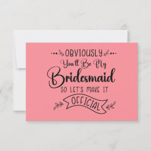 ¿Quieres ser mi dama de honor Invitación