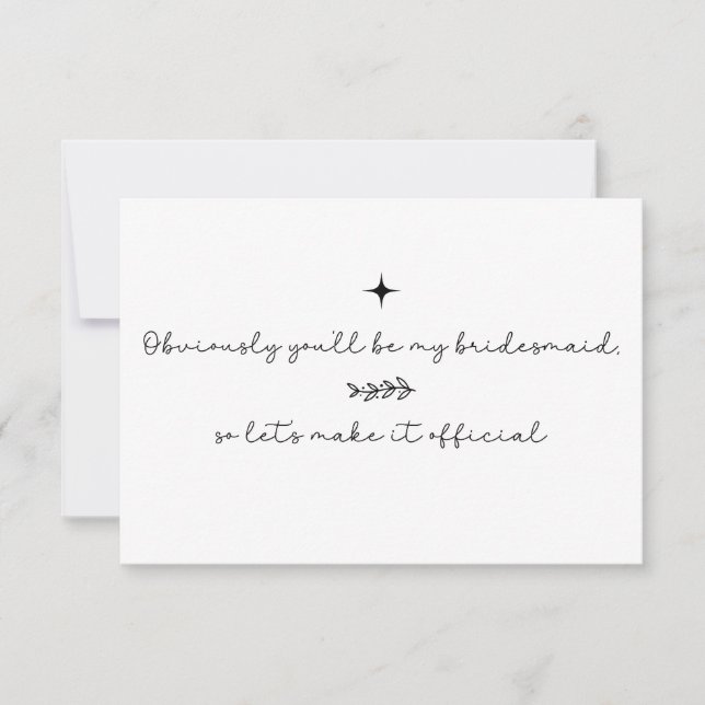 ¿Quieres ser mi dama de honor Invitación (Anverso)