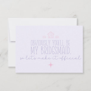 ¿Quieres ser mi dama de honor Invitación