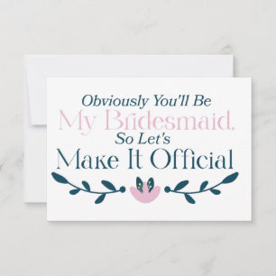 ¿Quieres Ser Mi Dama de Honor Invitación