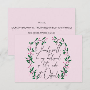 ¿Quieres ser mi dama de honor Invitación