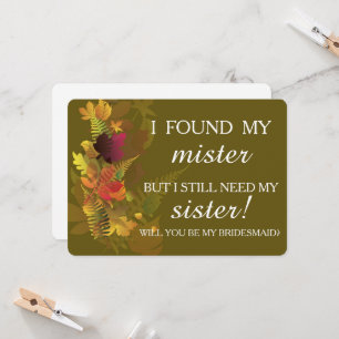 ¿Quieres ser mi dama de honor? invitación