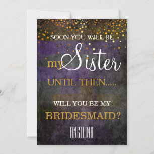 ¿Quieres ser mi dama de honor? invitación