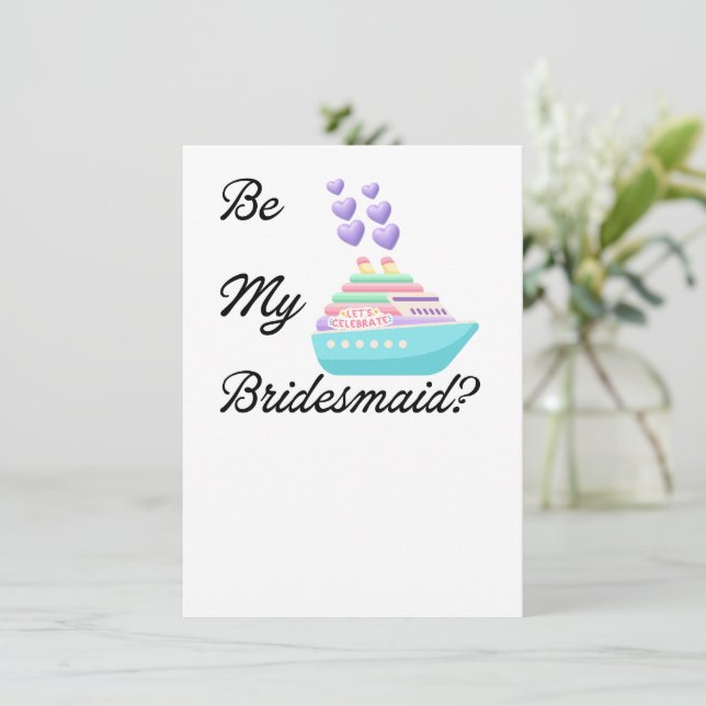 ¿Quieres ser mi dama de honor? Invitación Propuest (Anverso de pie)