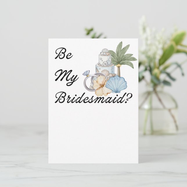 ¿Quieres ser mi dama de honor? Invitación Propuest (Anverso de pie)