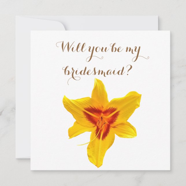 ¿Quieres ser mi dama de honor tarjeta con flor ama (Anverso)