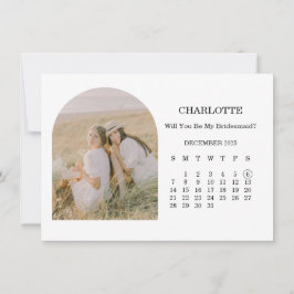¿Quieres ser mi dama de honor? Tarjeta de calendar
