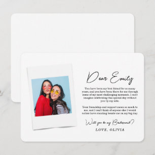 ¿Quieres ser mi dama de honor, tarjeta de foto de