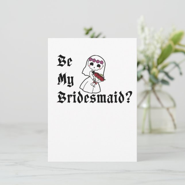 ¿Quieres ser mi dama de honor? Tarjeta de propuest (Anverso de pie)