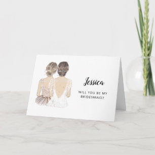 ¿Quieres ser mi dama de honor tarjeta de propuesta