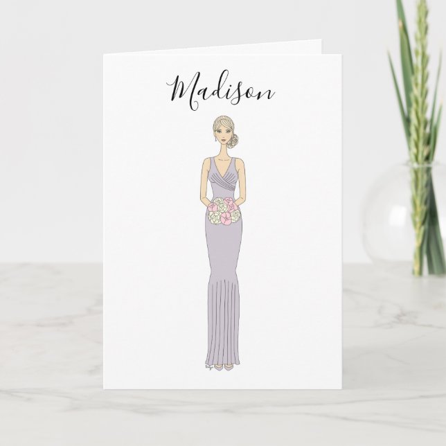 ¿Quieres ser mi dama de honor tarjeta de propuesta (Anverso)