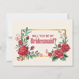 ¿Quieres ser mi dama de honor Tarjeta de saludo pl
