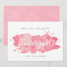 ¿Quieres ser mi niña de las flores Tarjeta de acua