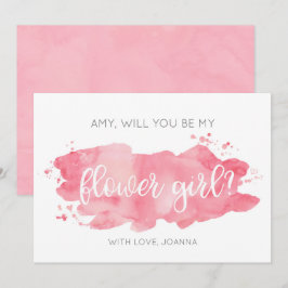¿Quieres ser mi niña de las flores Tarjeta de acua