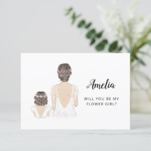 ¿Quieres ser mi niña de las flores Tarjeta plana d