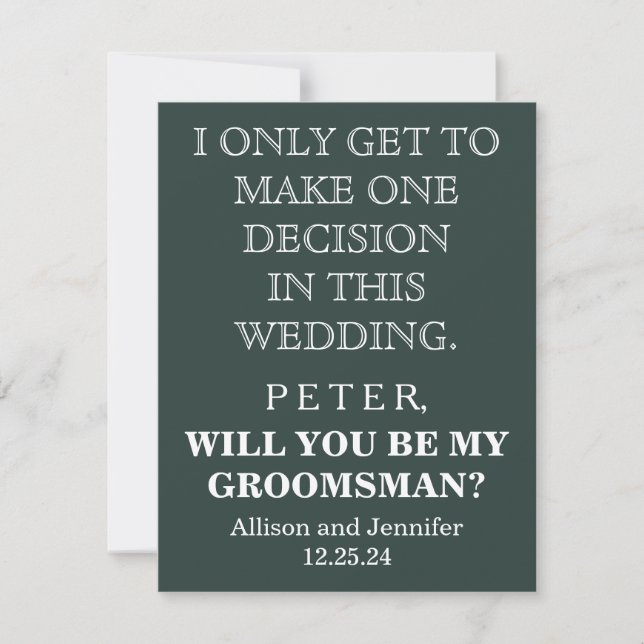 ¿Quieres ser mi padrino de bodas? Invitación Perso (Anverso)