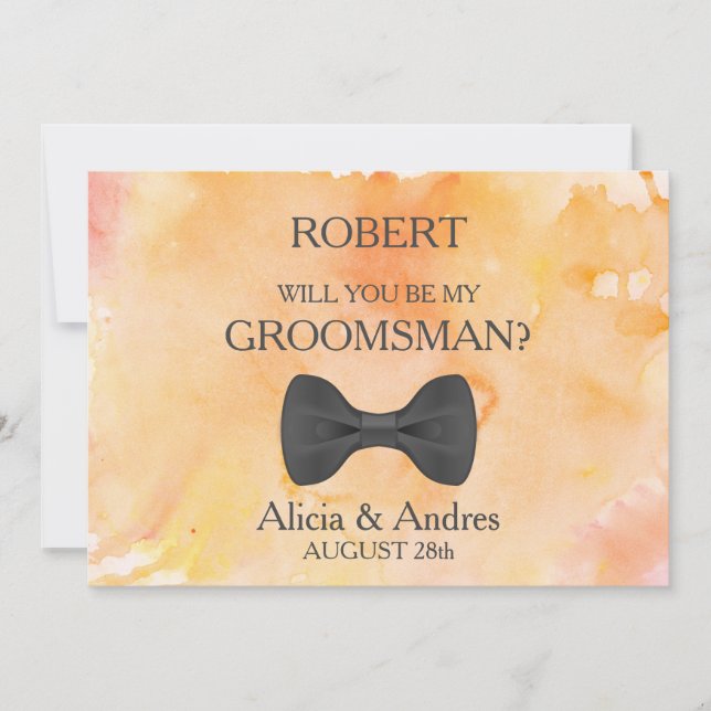 ¿Quieres ser mi padrino? Invitación (Anverso)