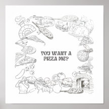 ¿Quieres una pizza yo? Arte mural