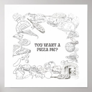 ¿Quieres una pizza yo? Arte mural