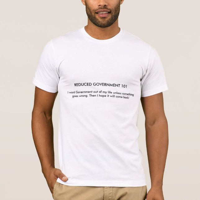 Quiero al gobierno fuera de mi camisa de la vida (Anverso)