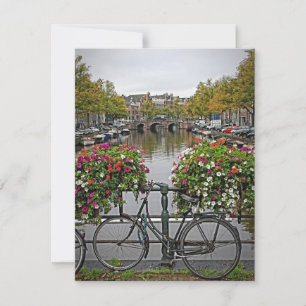 Quiero andar en bicicleta en Ámsterdam - postal