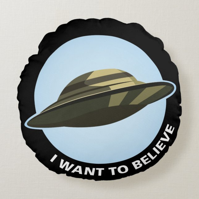 Quiero Creer Almohada redonda (Anverso)