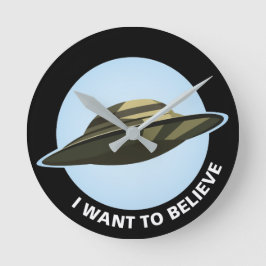 Quiero creer en el reloj de pared acrílico