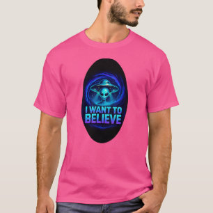 Quiero creer la camiseta de Vortex UFO Alien