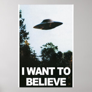 Quiero creer Póster de Abducción Alien OVNI