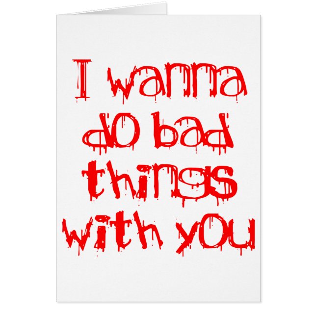 Quiero hacer malas cosas con usted (Frente)