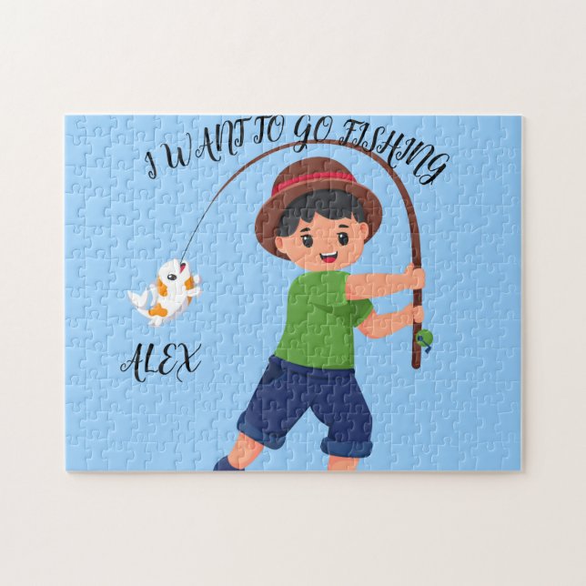 "QUIERO IR A PESCAR" PUZZLE PARA LOS NIÑOS (Horizontal)
