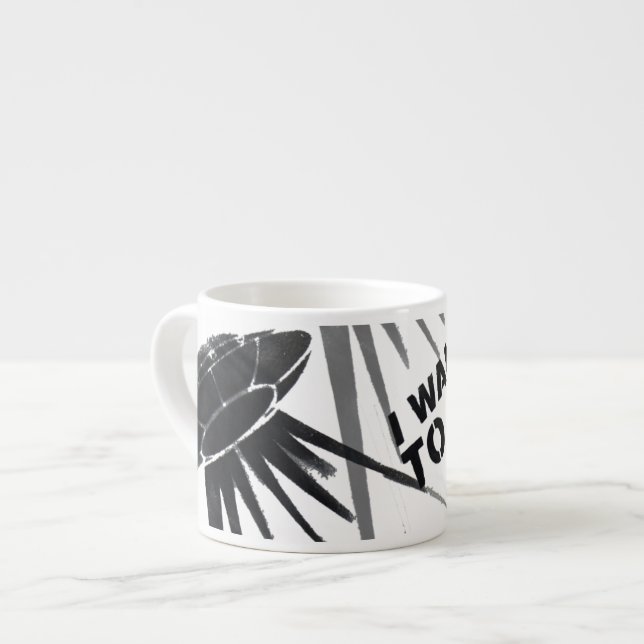 Quiero ir taza grande del café express (Izquierda)