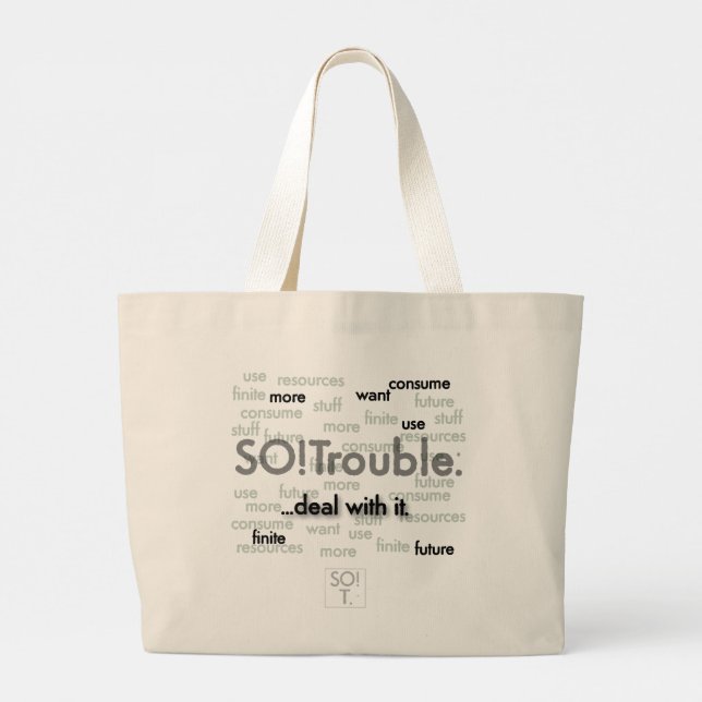 ¡Quiero más...ASÍ!Problemas. Bolsa de Tote Grande (Reverso)