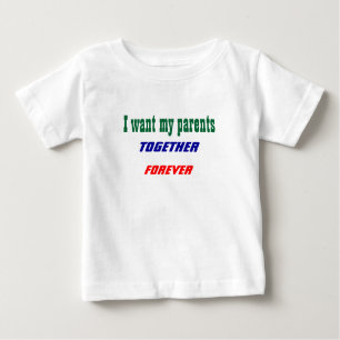 Quiero mis camisetas del bebé de los padres juntas