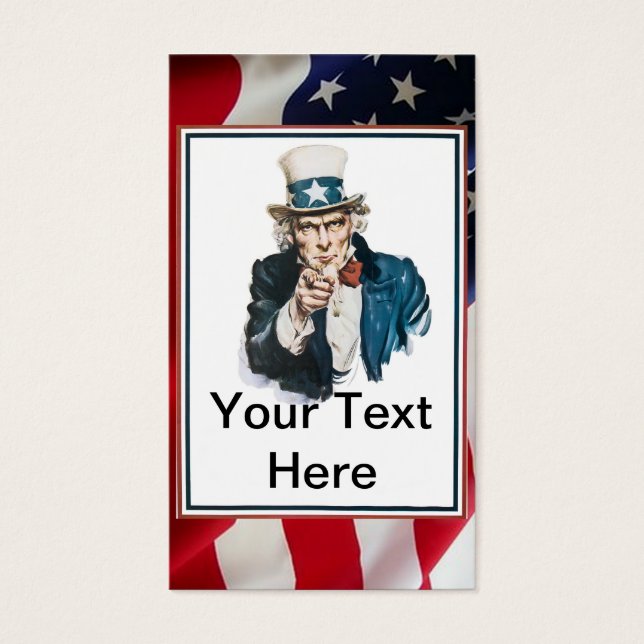 Quiero Que El Tío Sam Personalizar Tu Texto (Frente)