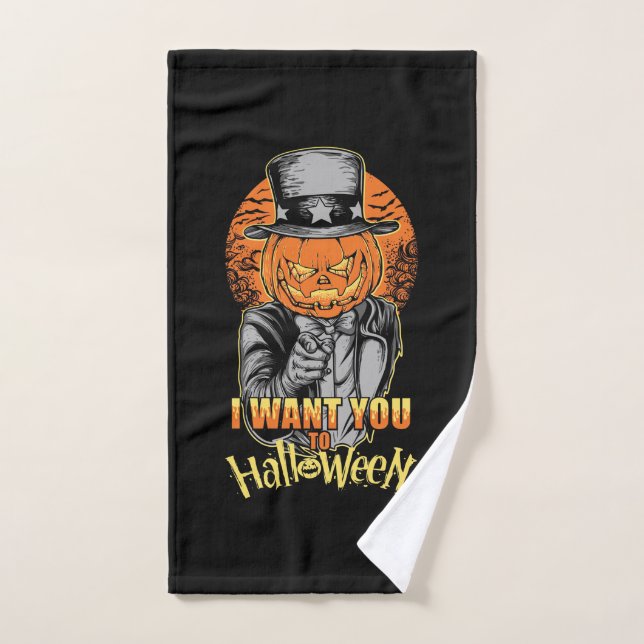 Quiero Que Halloween (Toalla de mano)