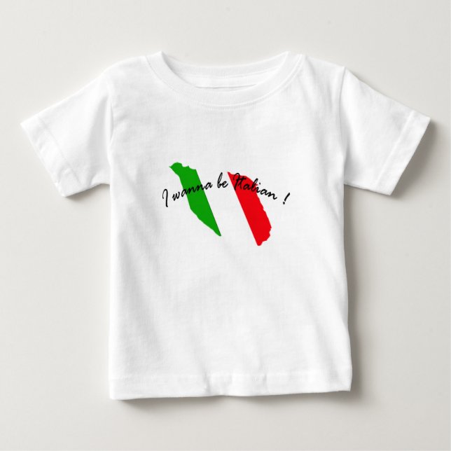 Quiero ser camisa italiana del bebé (Anverso)