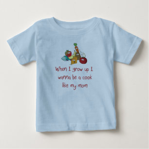 Quiero ser cocinero como mi camiseta del bebé de