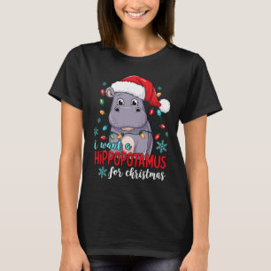 Quiero un hipopótamo para la camiseta de Navidad D