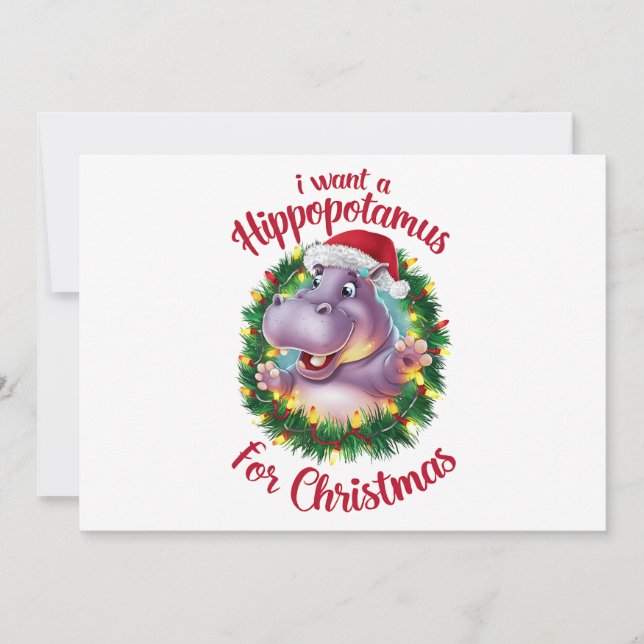 Quiero un hipopótamo para Navidad Xmas Hippo (Anverso)
