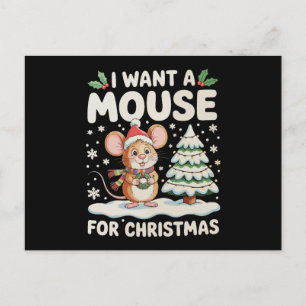 Quiero Un Ratón Para La Navidad Santa Sombrero Nie