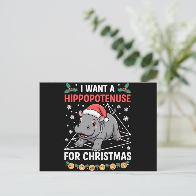 Quiero una hipopotenusa para Navidad Profesor de M (Anverso de pie)