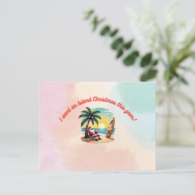 Quiero una tarjeta postal de Navidad para Navidade (Anverso de pie)