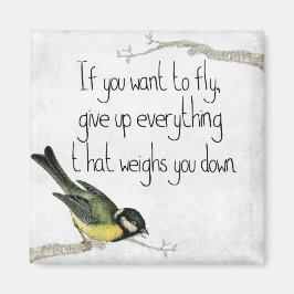 Quiero Volar 2 Pulgadas De Imán Cuadrado